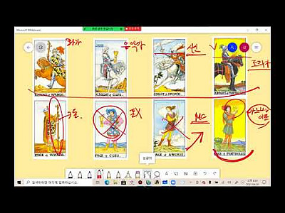 타로마스터 신영호 선생님의 타로카드 온라인 줌 강의 일부분(8월 26일)